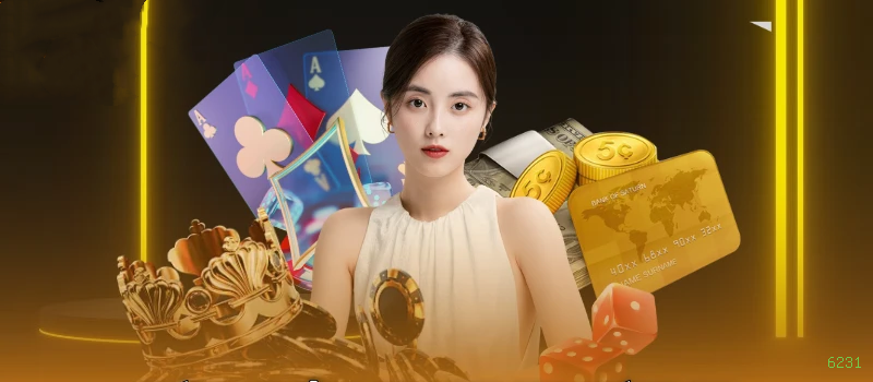 Imagem promocional do cassino online da 6231 mostrando jogos ao vivo